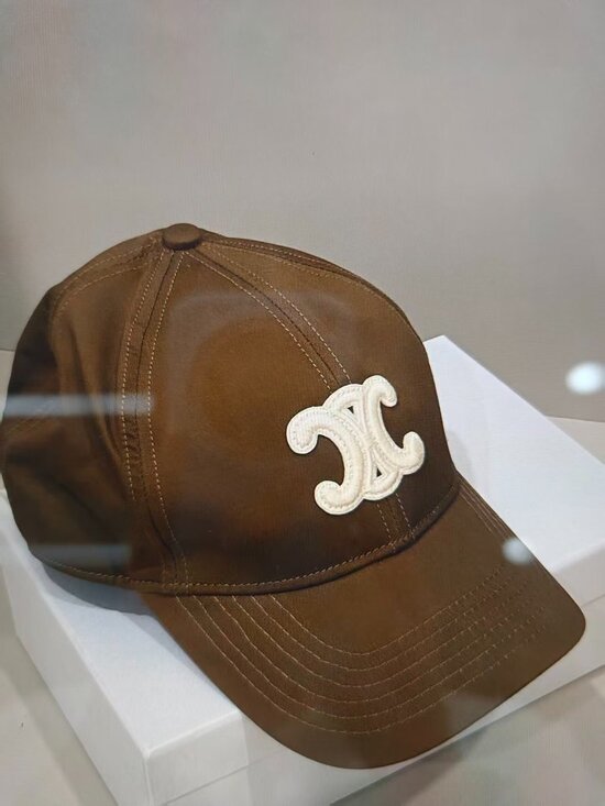 Celine Brown Triomphe Embroidered Baseball